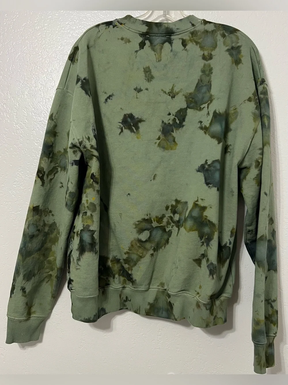 Mndpwrs Matching Tie Dye Sweat Set Green Fleece Sweatshirt & Joggers Size Small